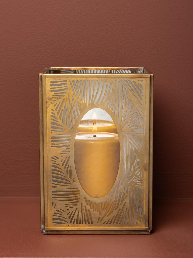 Large glass candle holder Nymphéa - 1