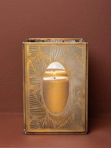 Large glass candle holder Nymphéa