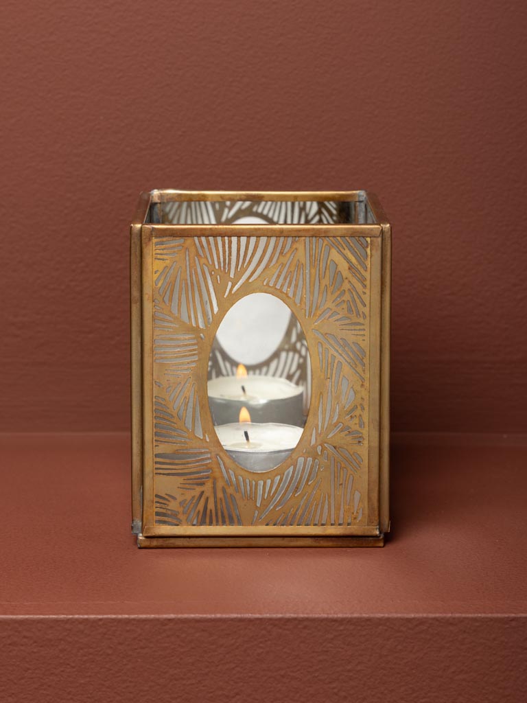 Small glass candle holder Nymphéa - 1
