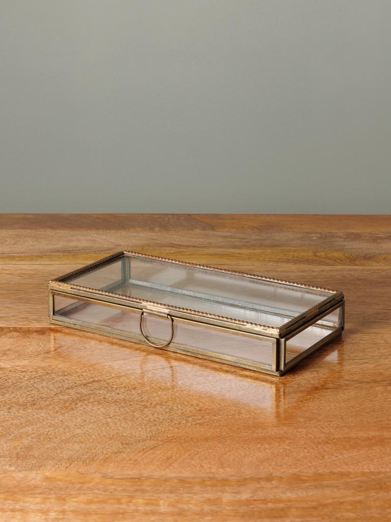 Glass box with embellished edge - 1