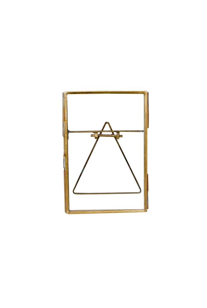 Small glass & brass frame - 2