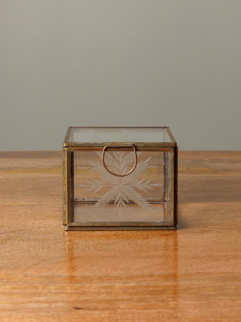 Glass box engraved snowflake - 3