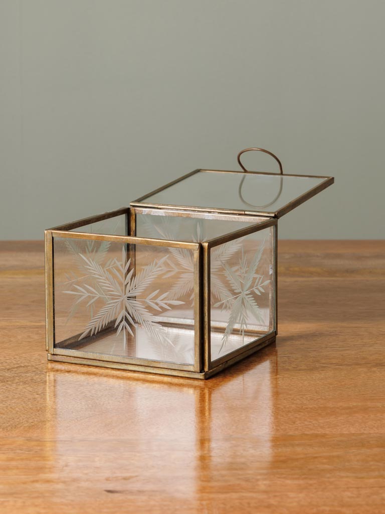Glass box engraved snowflake - 4
