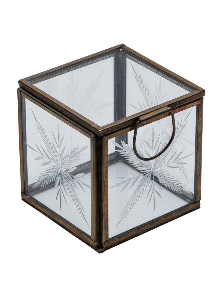 Small glass box engraved snowflake - 2