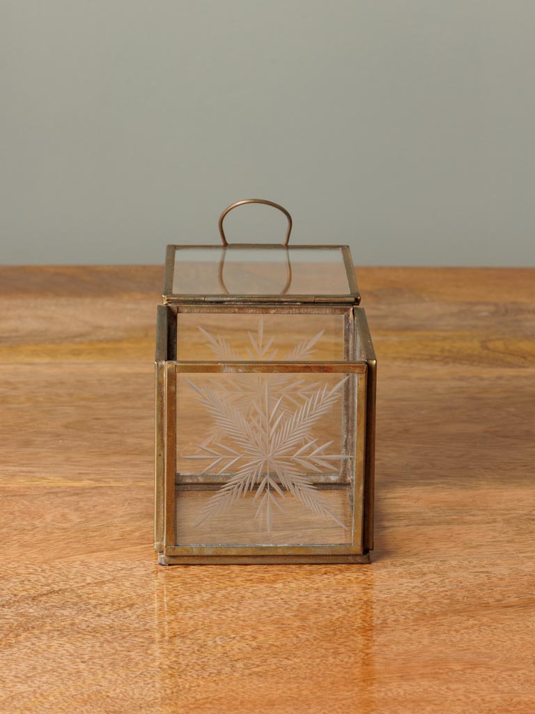 Small glass box engraved snowflake - 4