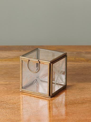 Petite boîte en verre flocon gracé