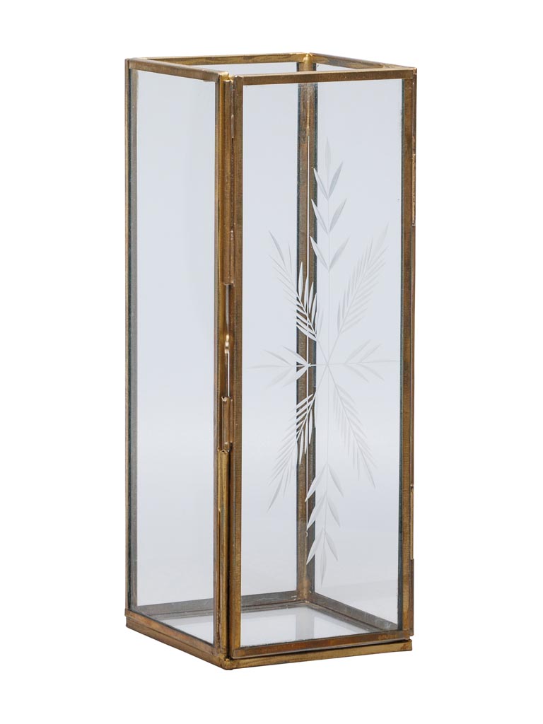 High candle holder engraved snowflake - 2