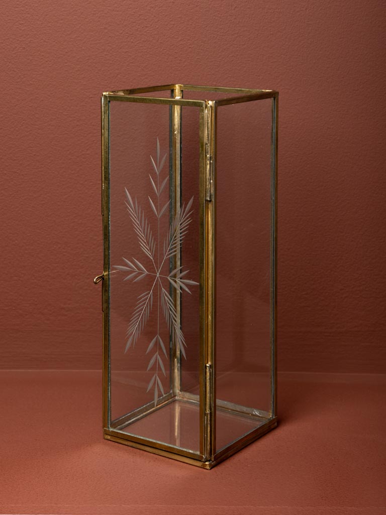 High candle holder engraved snowflake - 3