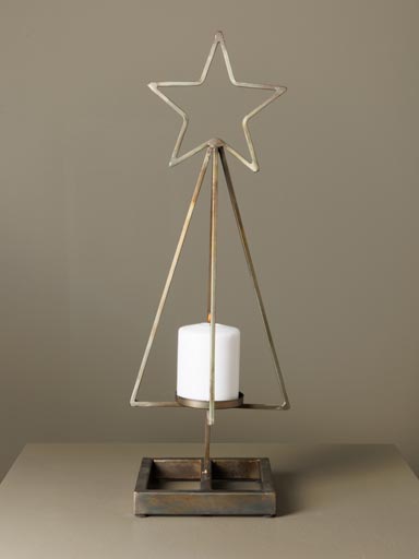 Candle stand tree with star