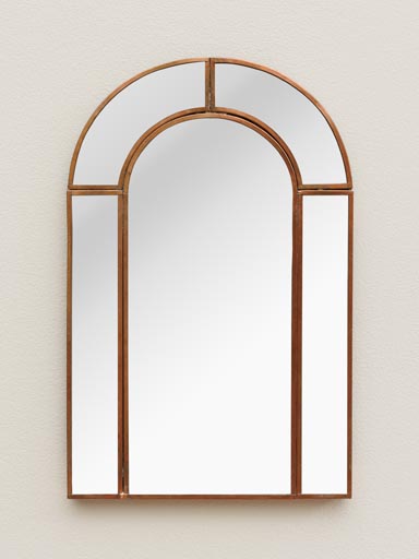 Petit miroir arcade patine cuivrée