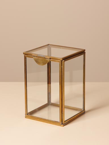 Small glass box with brass detail
