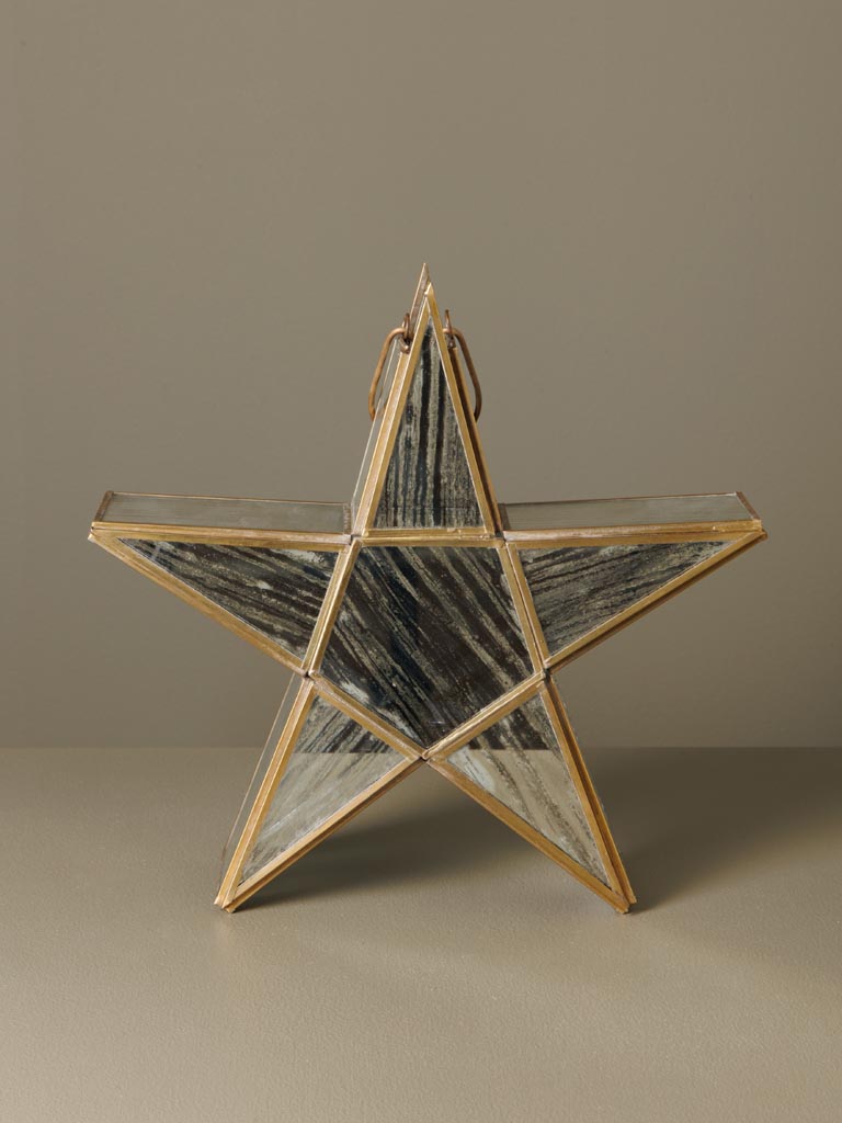 Large tealight holder glass star - 3