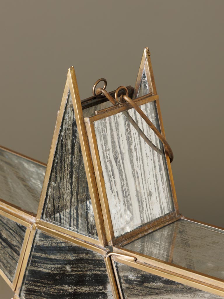 Large tealight holder glass star - 4