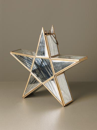Large tealight holder glass star