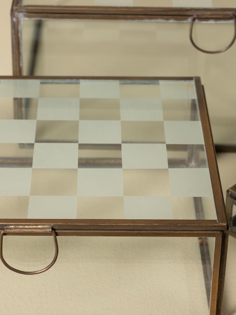 S/3 glass nesting boxes with square design lid - 9