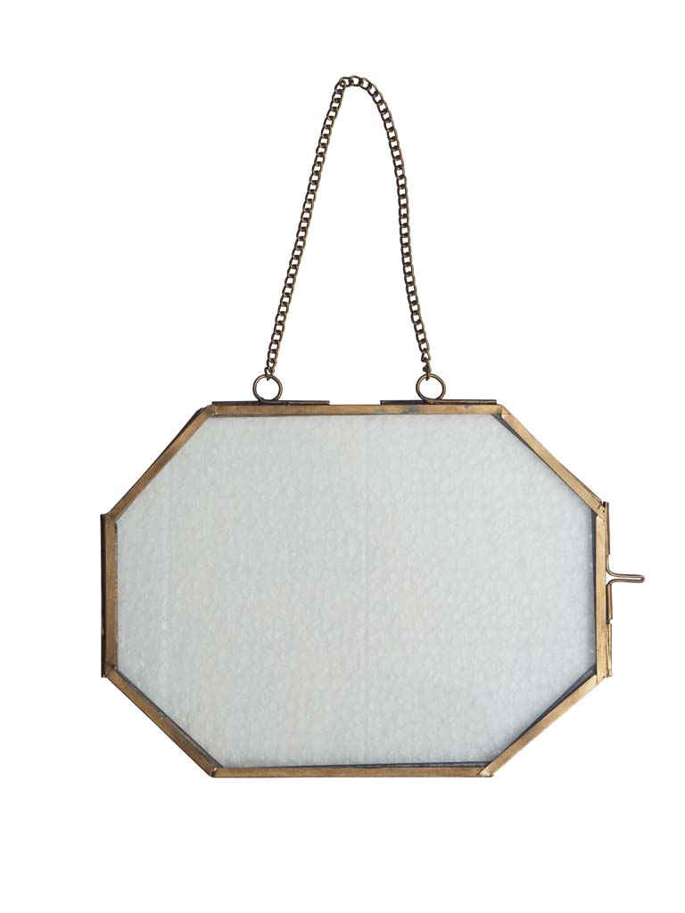 Small hexagon hanging frame in glass (13x18) - 2
