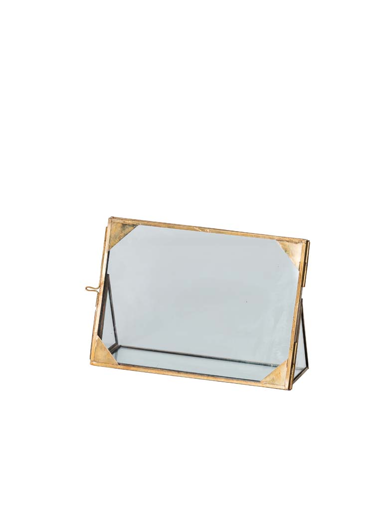 Small photo frame with brass corners - 2