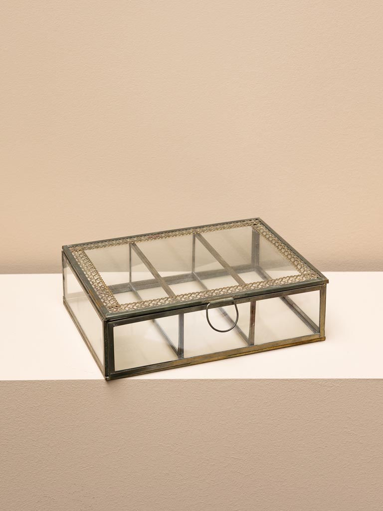 Glass box 3 compartments - 1