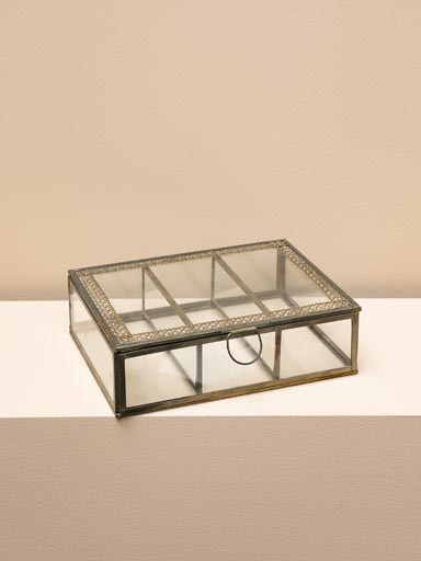 Glass box 3 compartments