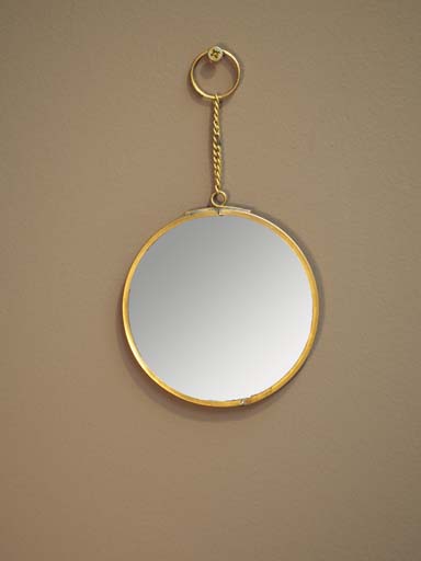 Hanging round mirror