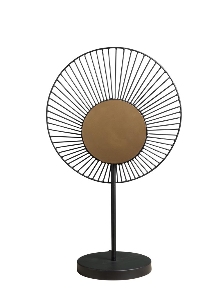 Black and gold table lamp Auréole - 2