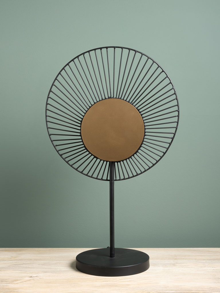 Black and gold table lamp Auréole - 1