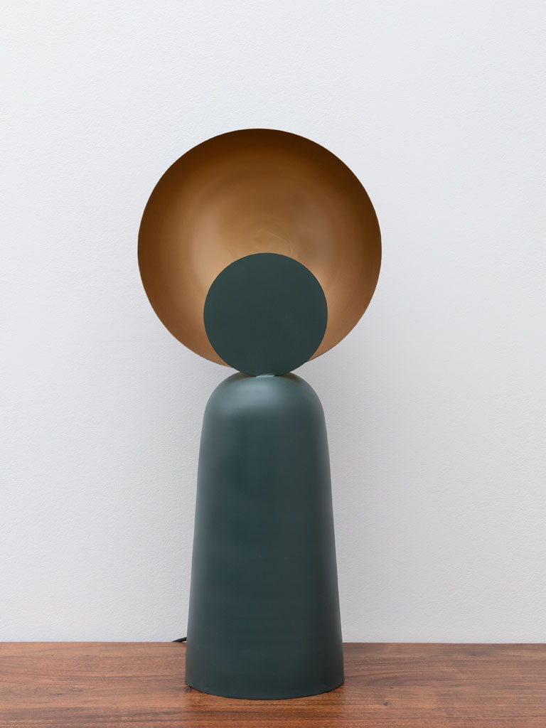 High green table lamp Hops - 1