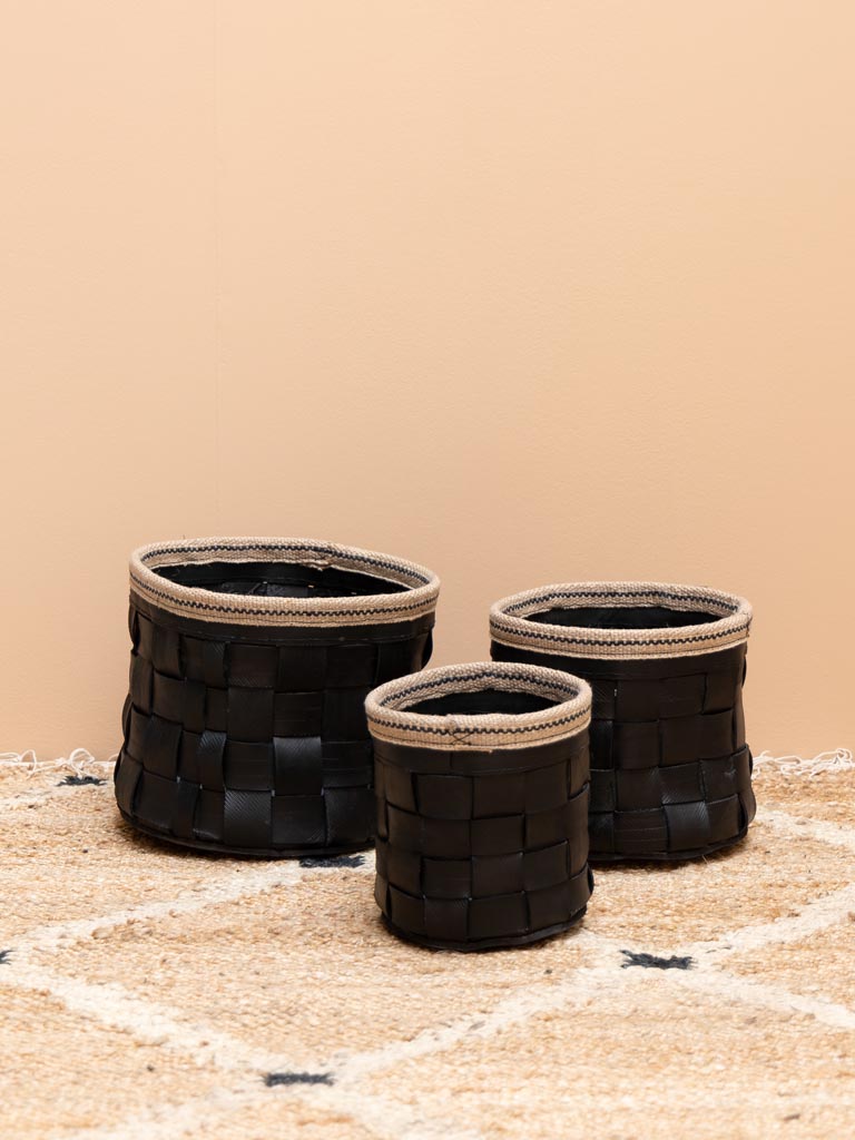 S/3 flower pots in recycled tires - 3