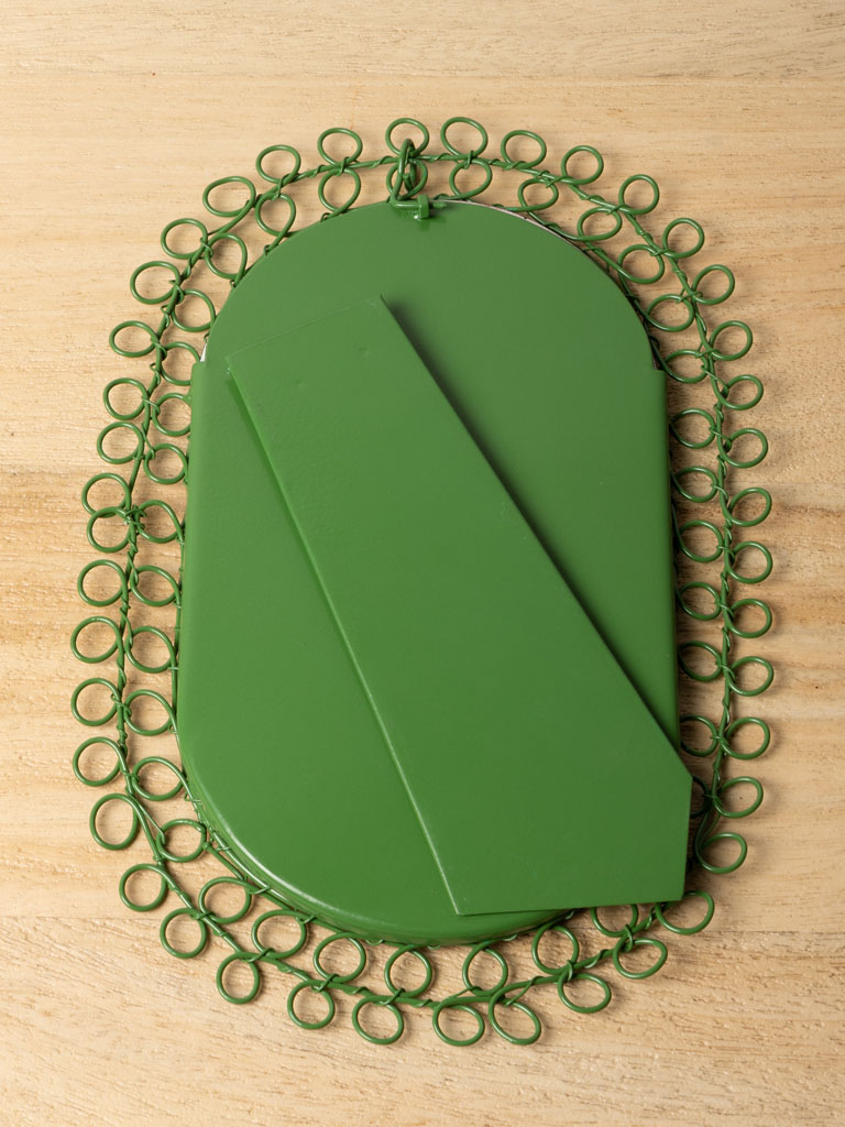 Green oval mirror braided wire - 3