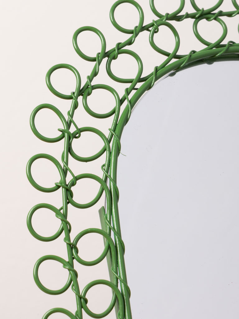 Green oval mirror braided wire - 4