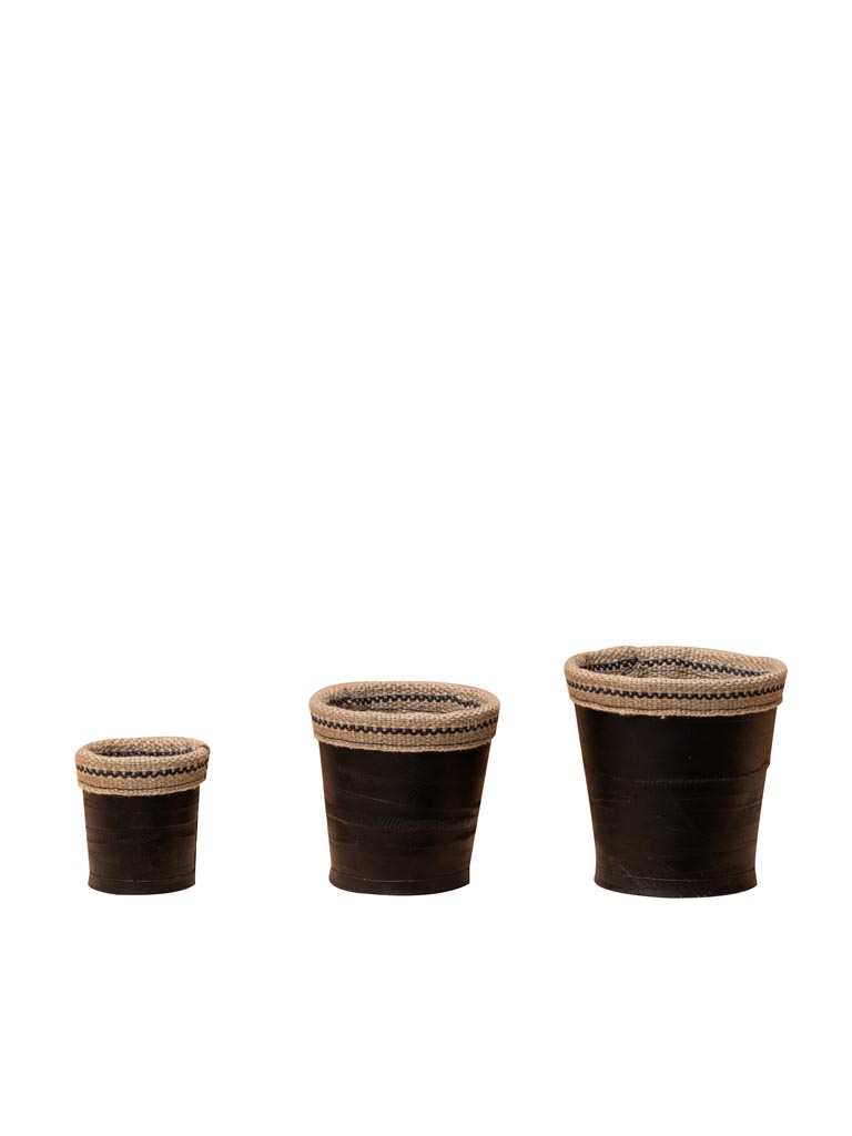 S/3 flower pots in recycled tires - 2