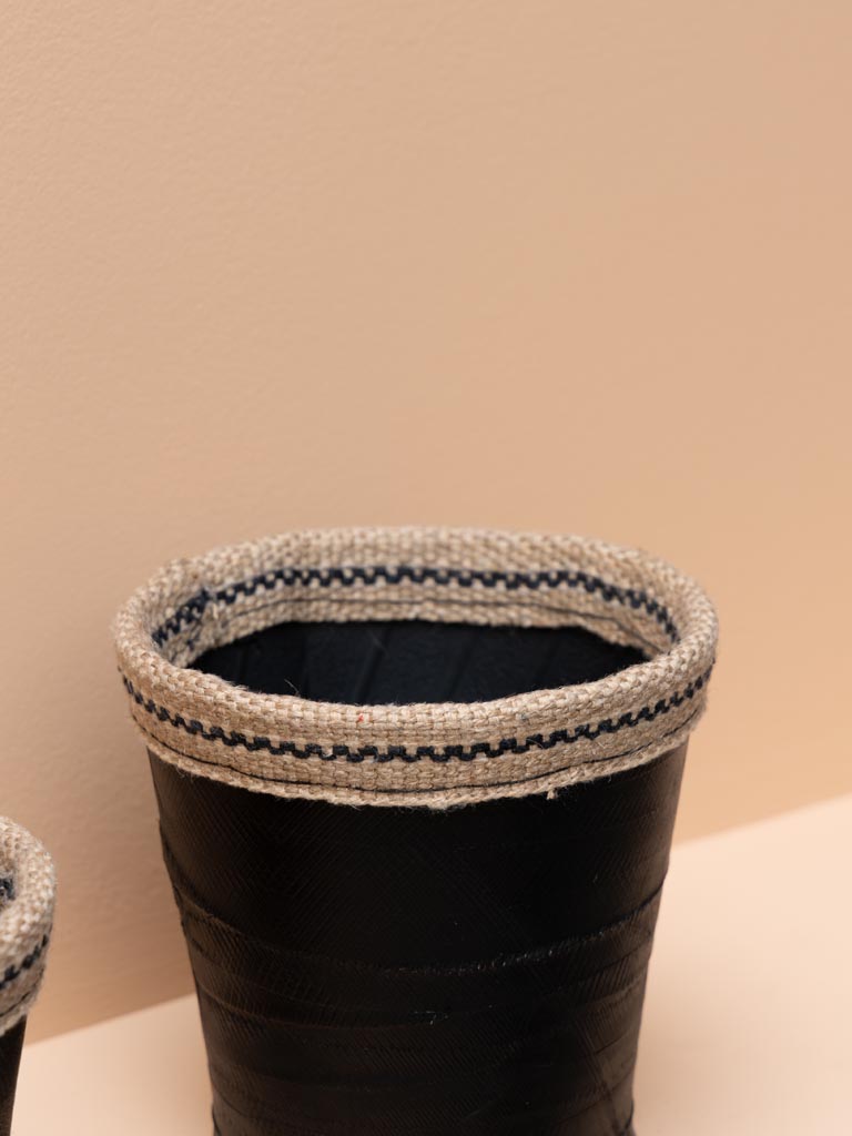 S/3 flower pots in recycled tires - 5