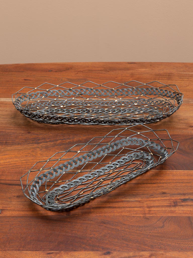 S/2 oval wire baskets - 9