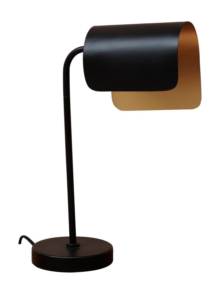 Lampe de bureau noire et or Inc - 2