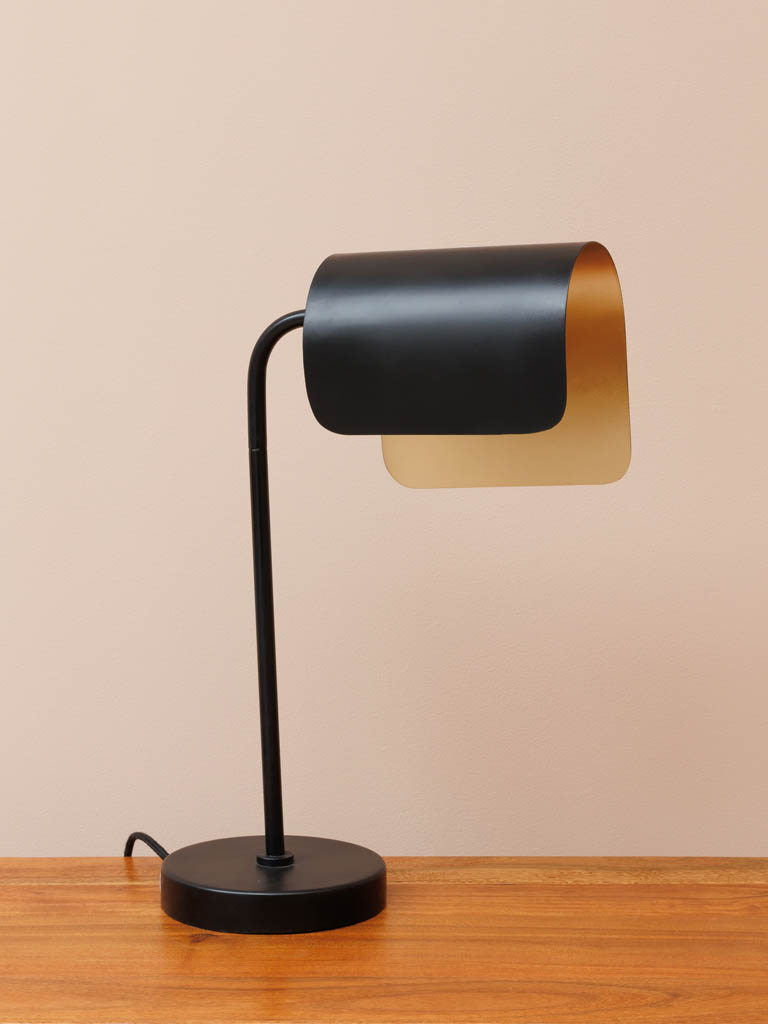 Lampe de bureau noire et or Inc - 1