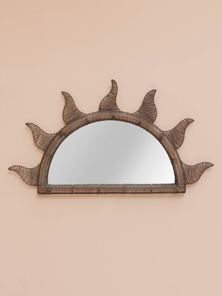 Wall mirror half sun - 1