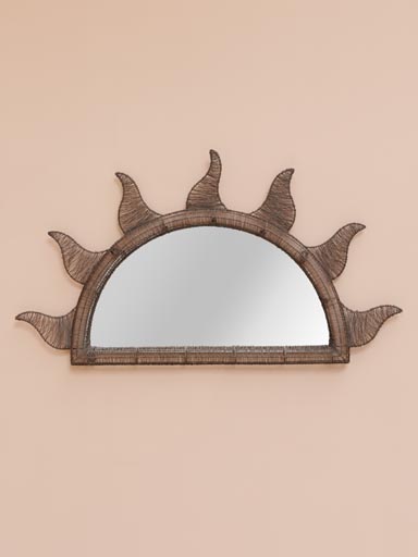 Wall mirror half sun