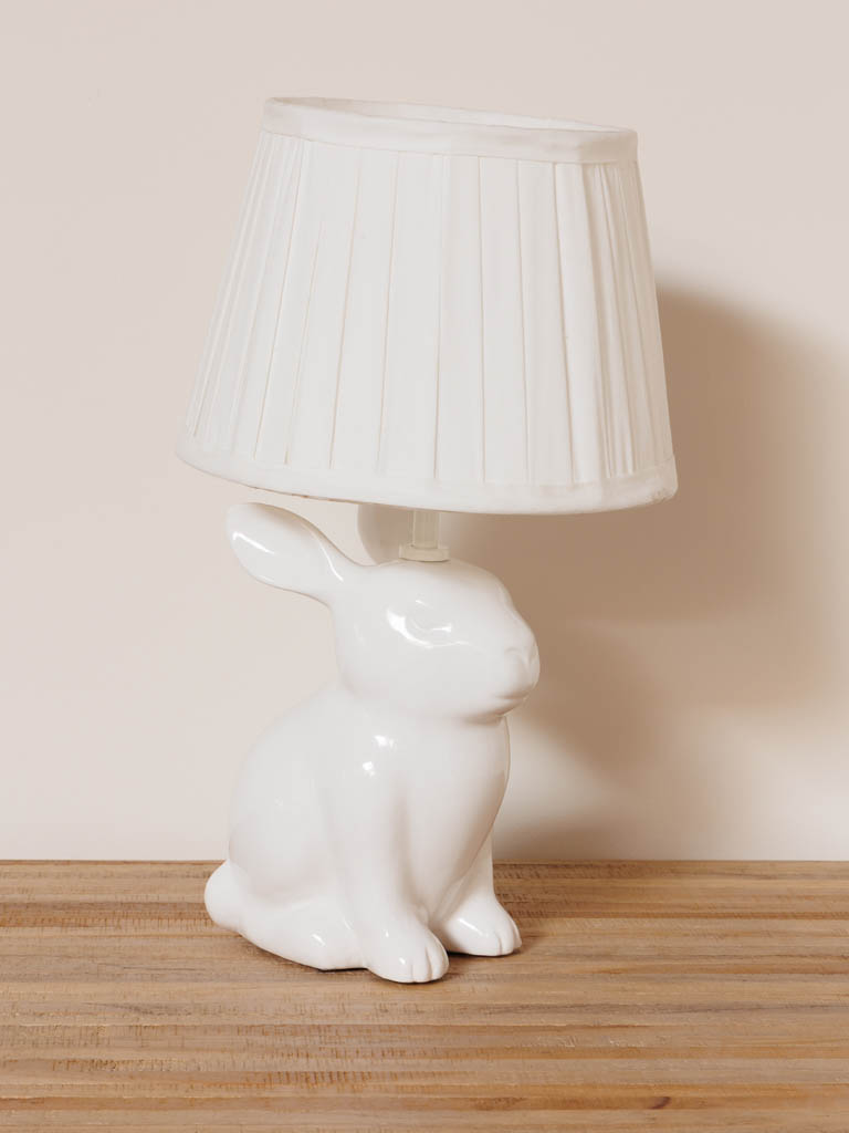 Lampe à poser lapin blanc - 1