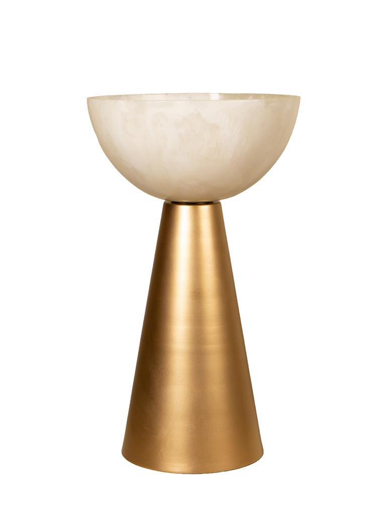 Gold base lamp with white resin top Ombra - 2