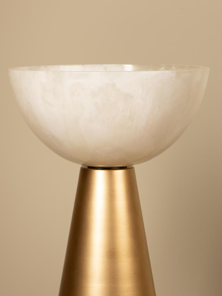 Gold base lamp with white resin top Ombra - 4