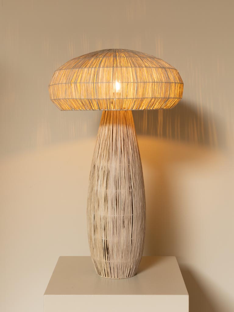 Large beige mushroom lamp - 4