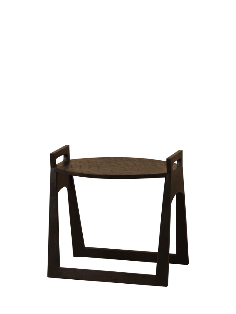 Stool black with handles Zola - 2