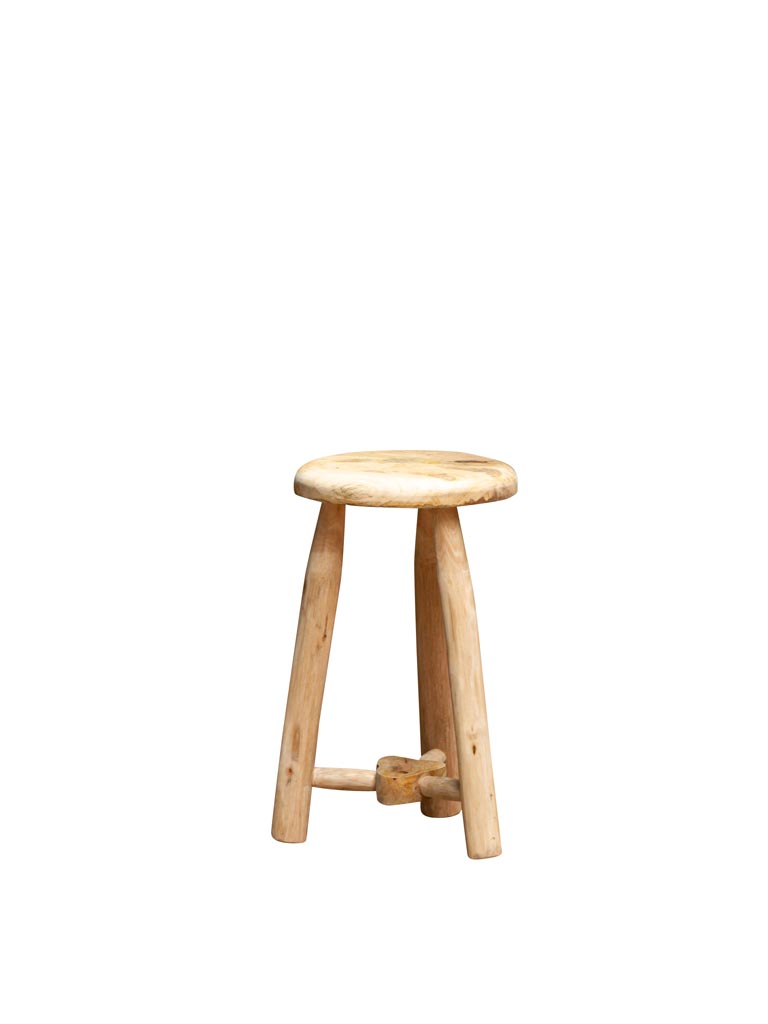 Clear rough wood stool Archipel - 2