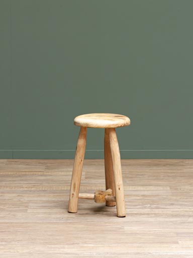 Clear rough wood stool Archipel