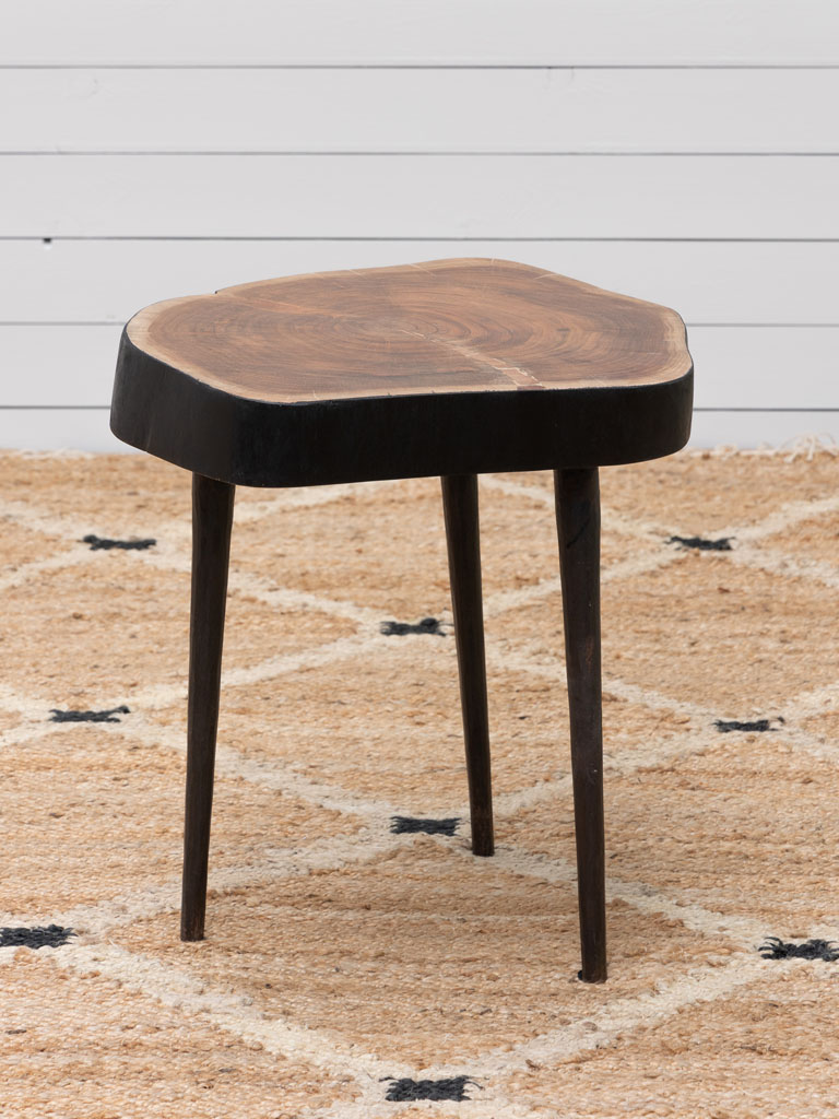 Side table Hood acacia with iron feet - 1