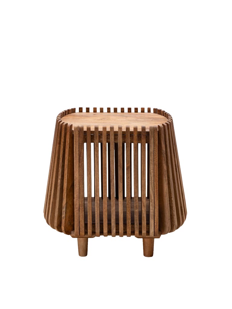 Table d'appoint lattes de bois Narok - 2