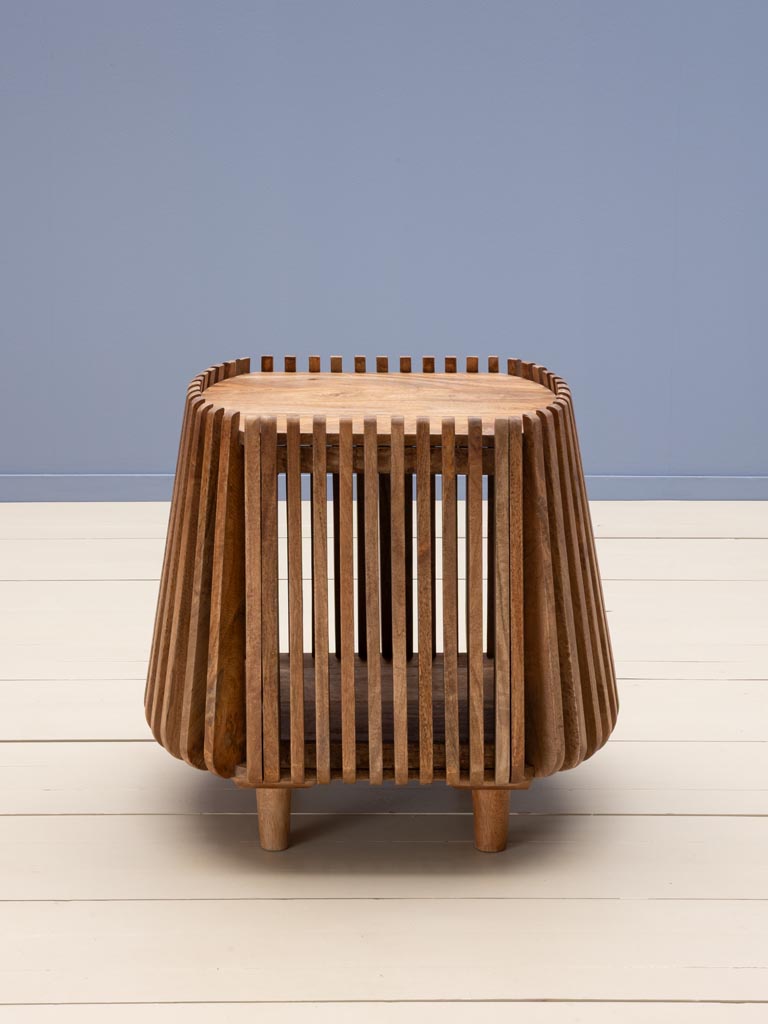 Table d'appoint lattes de bois Narok - 1
