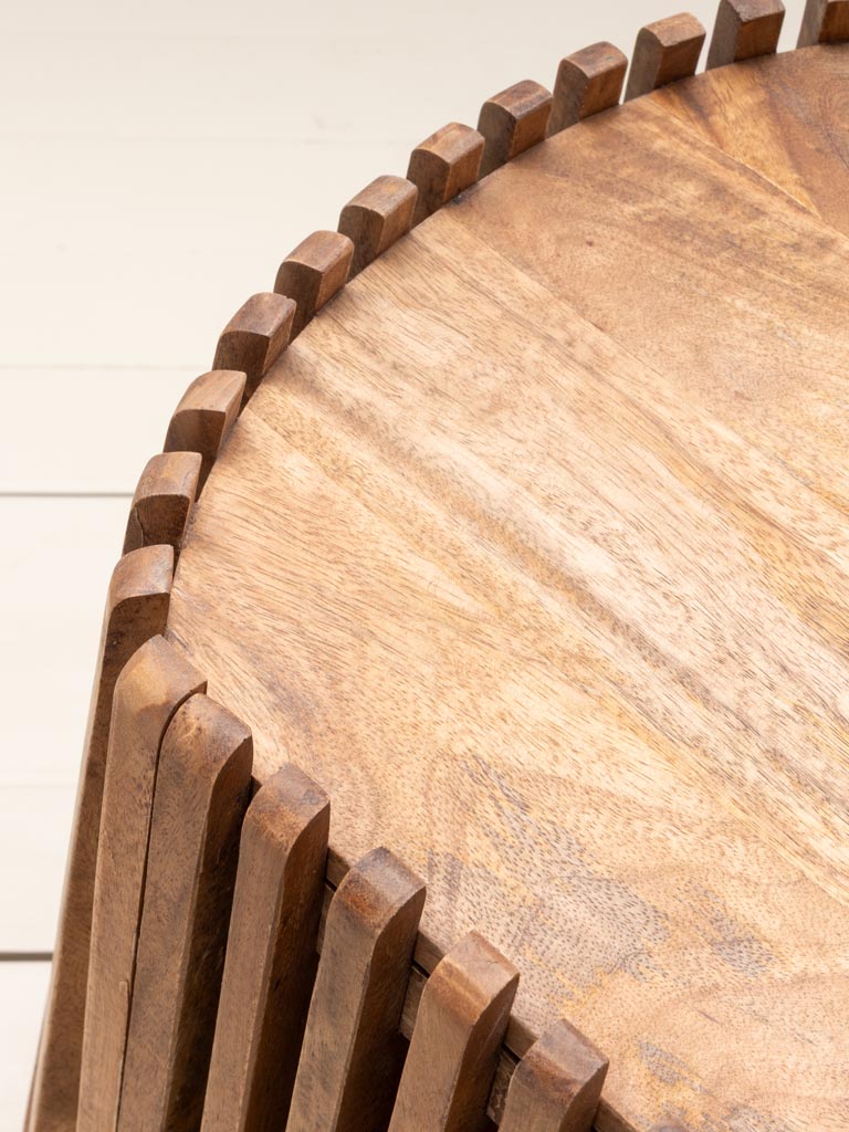 Table d'appoint lattes de bois Narok - 4