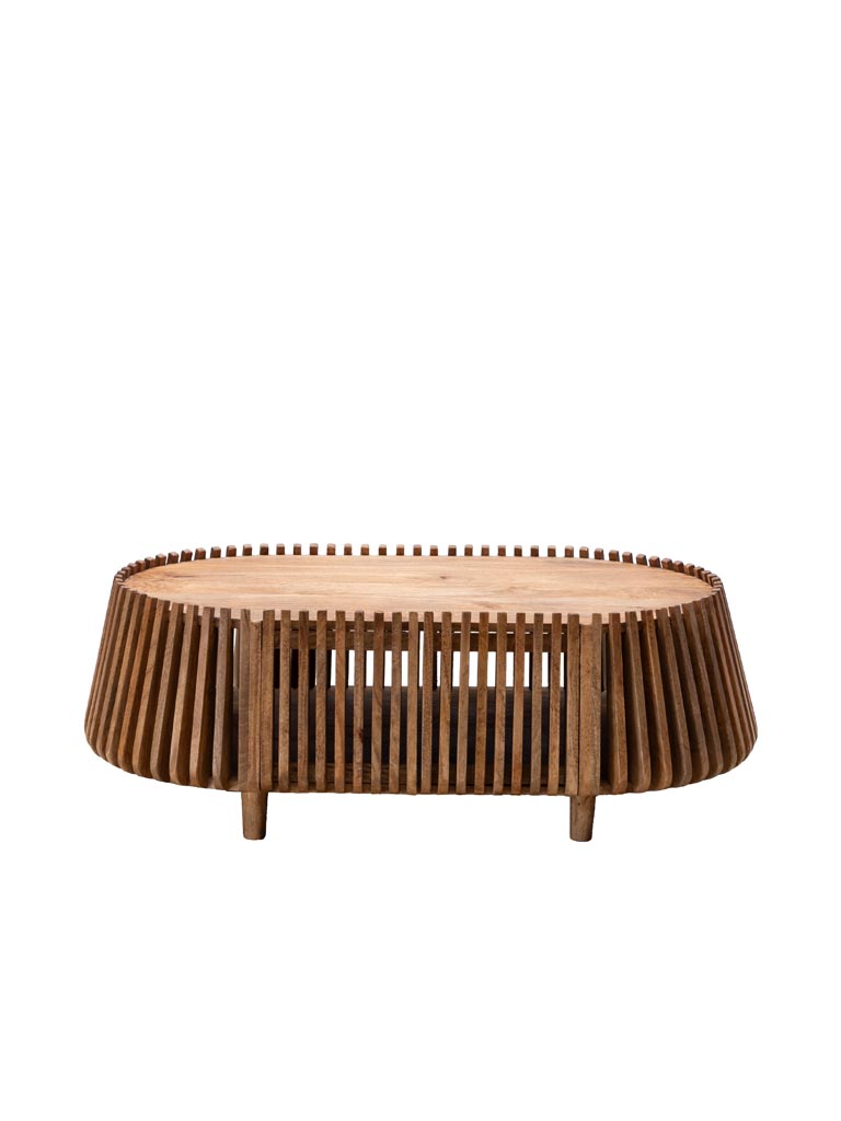 Table basse lattes de bois Narok - 2