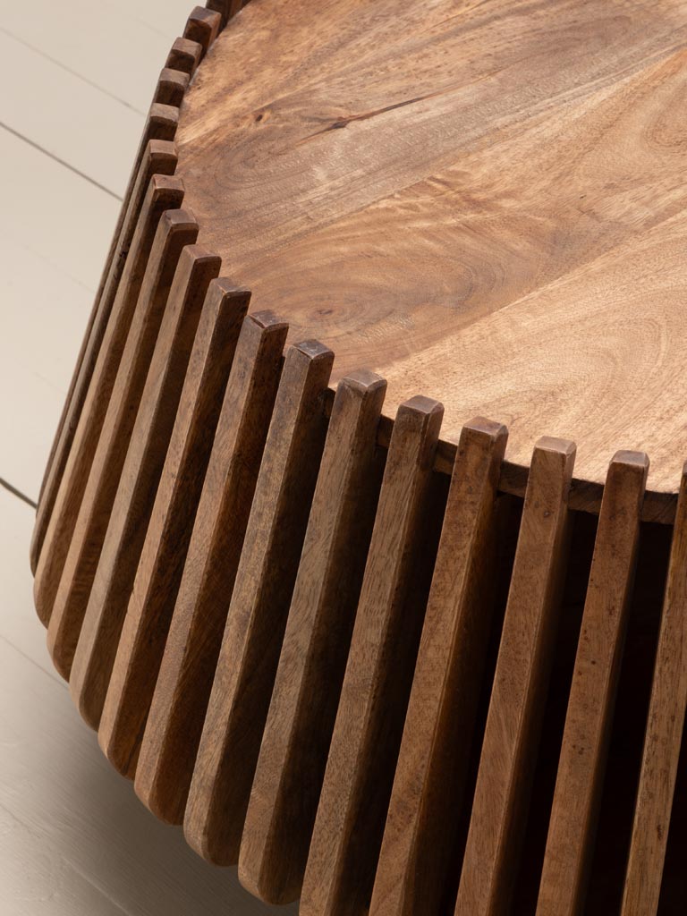 Table basse lattes de bois Narok - 6